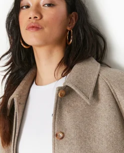 Pimkie Toute La Collection|Manteau Et Blouson^Veste Courte Trapè;ze En Drap De Laine -